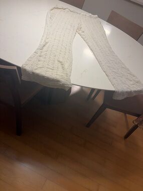 Shein Neutral Cream flowy pants